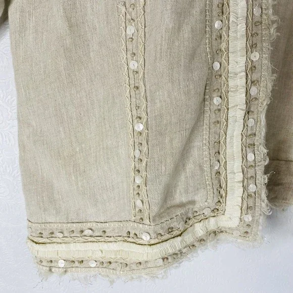 Chico’s Size 3 / XL Linen Blend Jacket - Picture 5 of 11